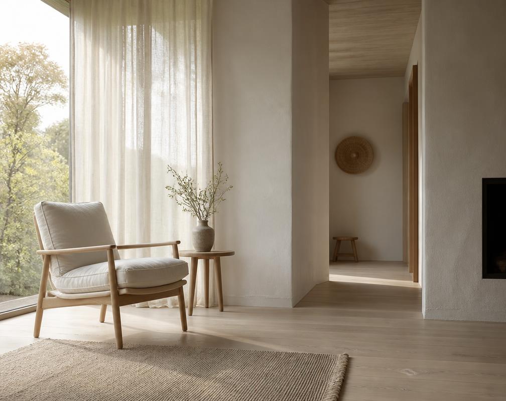 Quiet Nordic interior with soft daylight